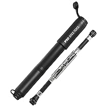 PRO BIKE TOOL Bike Pump with Gauge Fits Presta and Schrader – Accurate Inflation – Mini Bicycle Tyre Pump for Road, Mountain and BMX Bikes – High Pressure 100 PSI, Includes Mount Kit (MATT Black)