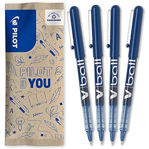 PILOT Flowpack 4uds - Bolígrafo Roller tinta líquida V-Ball 05 - azul Cover