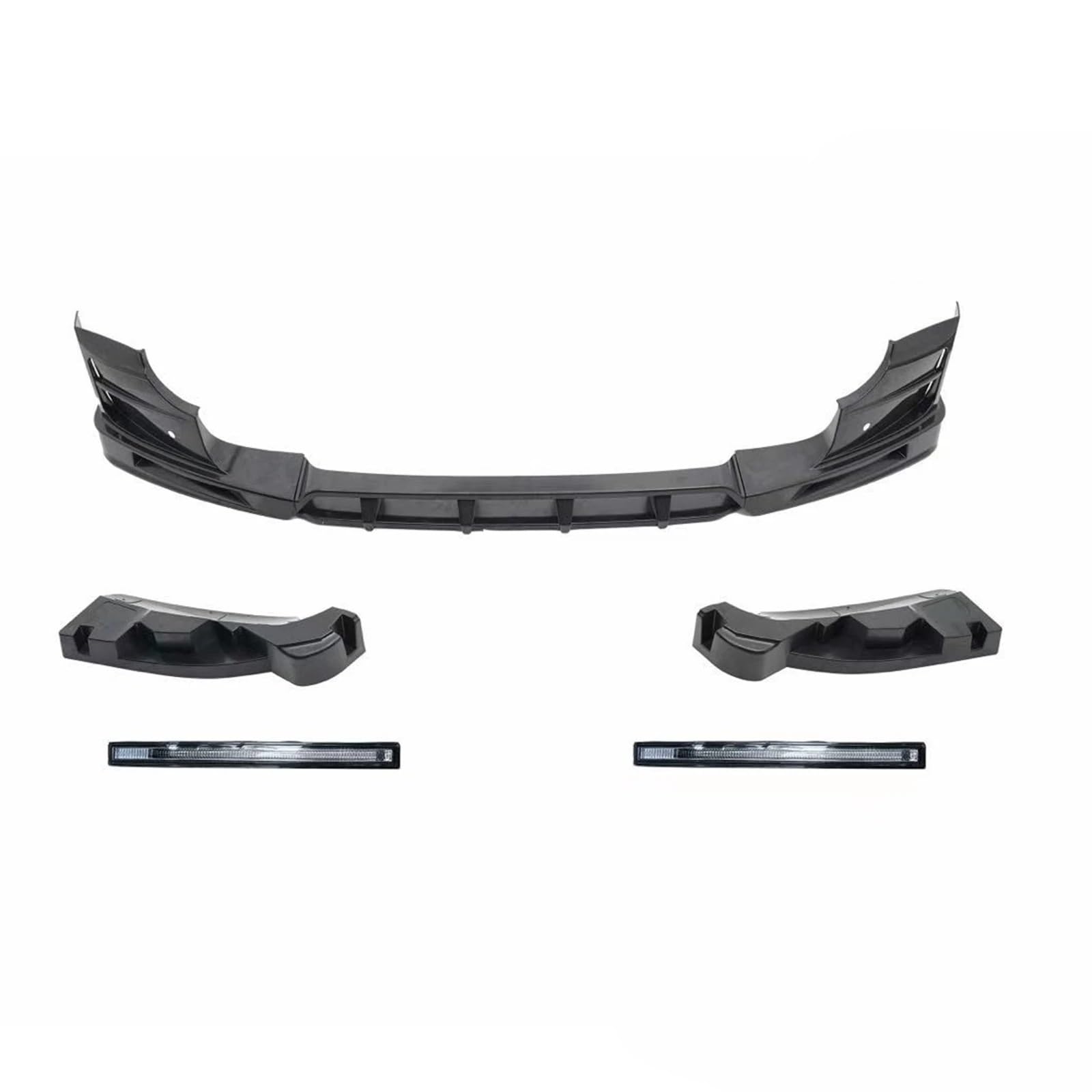 Para Land Para Rover Para Defender 2020-2024 Alerón Parachoques Delantero Labios Kit Cuchilla Divisora ​​inferior+Lámpara Luz Antiniebla trasero Difusor parachoques