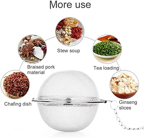 Image of Tea Strainer Infuser Mesh Tea Balls, Stainless Steel Tea Ball Sseeped Strainers Infuser Filter for Loose Leaf Teas Soup Seasoning Balls. (Small, Pack of 2)