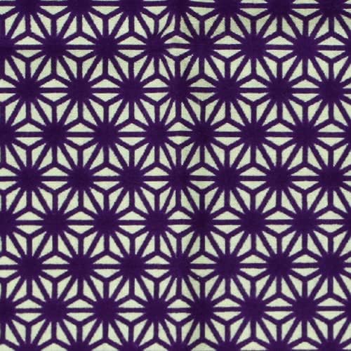 染の安坊 Anbo Tenugui Hand Towel, Asanoha (Purple), 100% Cotton, Made in Japan, 13.8 x 39.4 inches