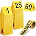 Crime Scene Markers Evidence Markers, Includes 60 Number ID Tents and a Roll of 164 ft Caution Tape Murder Themed Mystery Halloween Party Decorations