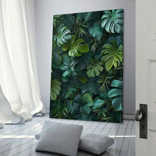 Tableau moderne 3D de la jungle en toile haute résolution 50 x 75 cm - 3