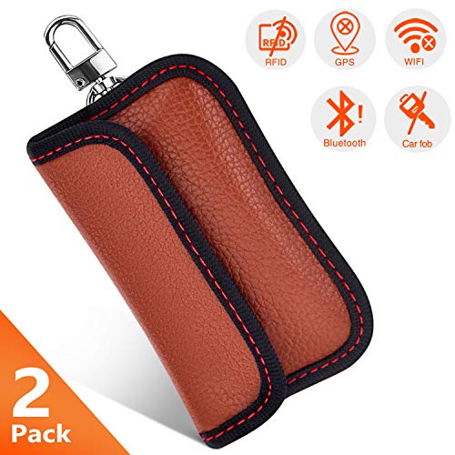 Mini Rfid Keyless Go Schutz Autoschlüssel 2 Stk Funkschlüssel Abschirmung Auto Blocker Faraday Schlüsseltasche Strahlenschutz Tasche Blocking Hülle Box Etui Schlüsseletui Schutzhülle Car Key Safe