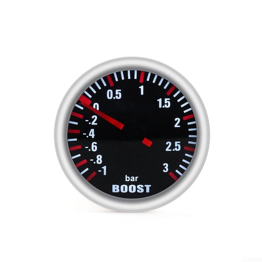 Jauge de turbocompresseur 12 V 52 mm mécanique Turbo Boost Gauge 3 bars avec rétroéclairage blanc pour voiture Modification et surveillance de la pression de suralimentation