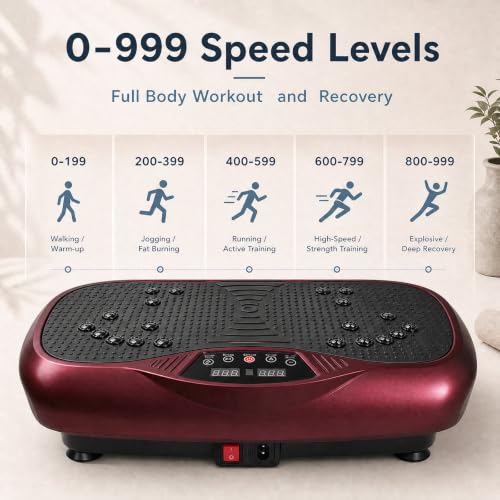 Image of Natini Vibration Plate Exercise Machine - Power Vibrating Plate for Lymphatic Drainage,Whole Body Workout Machine for Women Weight Loss Home Fitness,