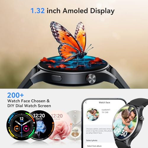 aeac Smart Watch for Men Women, AMOLED Ultra-Clear Screen Activity Trackers with Heart Rate/Sleep/SpO2 Monitor, Smartwatch for iPhone/Samsung/Android, 110+ Sport Modes 3 ATM Waterproof Fitness Watch - Image 6