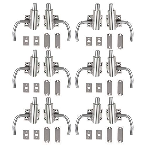 Image of Atlantic Heavy Cam Bolt | Automatic Tower Bolt, Door Latch for Home and Offices Doors and Windows, Tower Bolt for Main Door and Bathroom, Easy to Fit (Fully Brass, S.S. Finish, Pack of 12 Piece)
