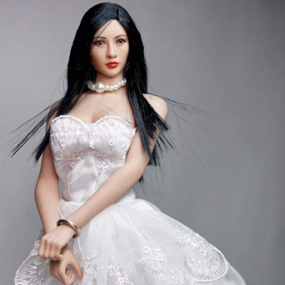 1/6 フィギュア カスタムヘッド 黒髪ロング アジア女 TBLeague対応 Amazon | HiPlay 1/6 フィギュア ドール 用 ヘッド 頭 アジア女性 美人