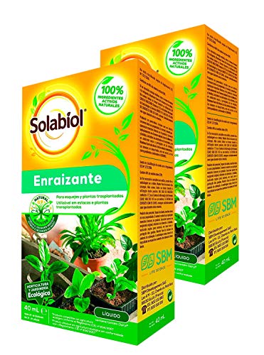 Solabiol Pack de 2 - Enraizante líquido, 100% orgánico para esquejes y Plantas trasplantadas