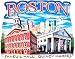 Boston MA Montage Artwood Fridge Magnet