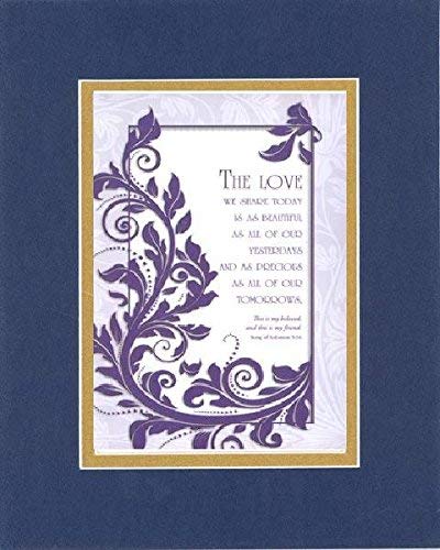 GoodOldSaying - Poem for Love & Marriage - The Love We Share (Song of Solomon 5:16) 8x10 Biblical Verse Set in Double Mat (Blue On Gold) - A Priceless Poetry Keepsake Collection-image-7