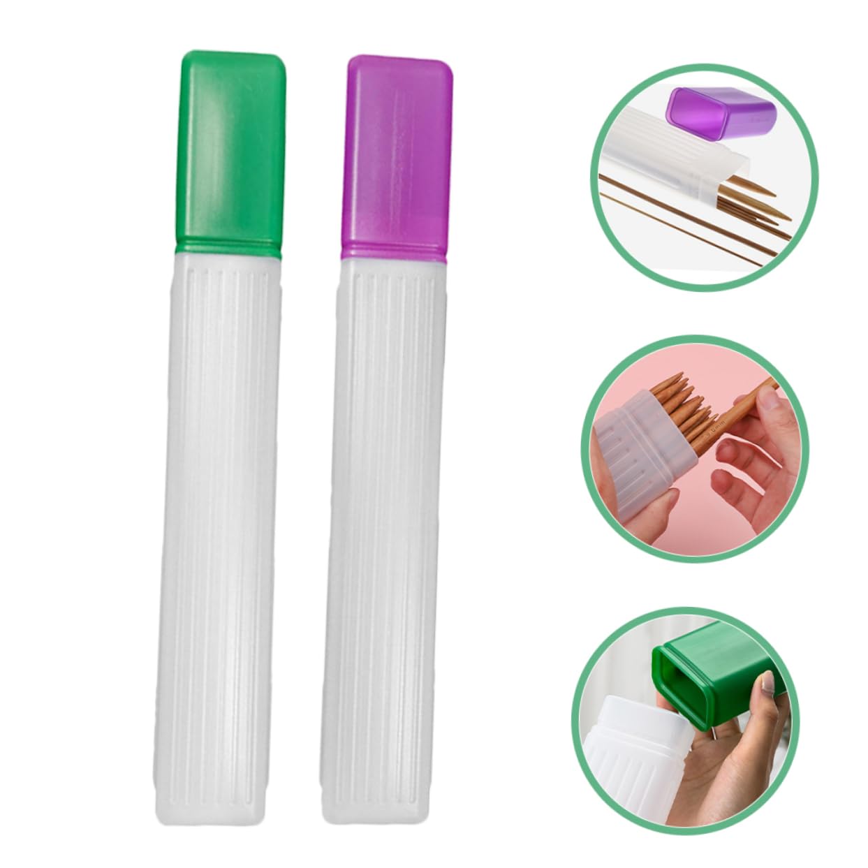 Tofficu 6piezas Organizador De Agujas De Tejer Contenedor De Almacenamiento Para Agujas De Coser Caja De Duradera Para Tejer y
