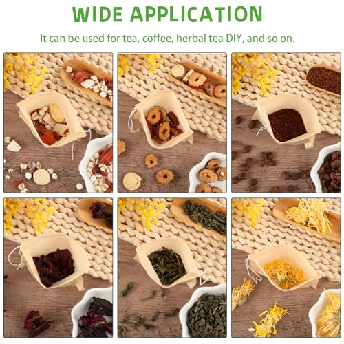 SUMAJU Empty Tea Bags - Disposable Drawstring Filter