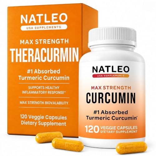 Theracurmin Turmeric Curcumin Supplement 120 Count High Absorption Turmeric & Curcumin - Joint Supplement for Men and Women - 42.6X More Bioavailablity