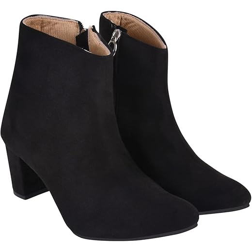 Shoetopai Womens Ankle Boots Block Heel