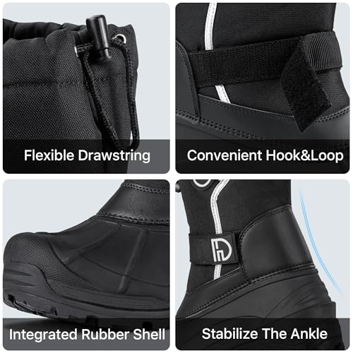 Image of FREE SOLDIER Mens Snow Boots Insulated Nonslip Outdoor Ankle Cold Weather Boots