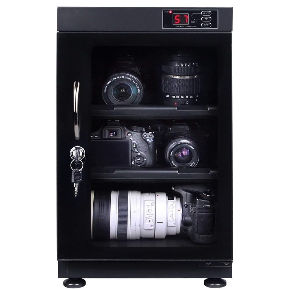 Gabinete seco digital para lente de cámara y equipo, deshumidificador electrónico silencioso con control de humedad ajustable
