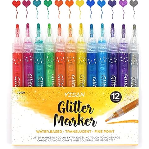 YISAN Glitter Pens for Art and Crafts Cover