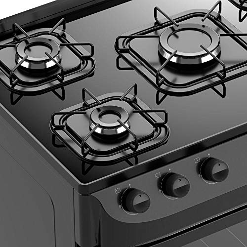 Fogão Mueller 5 bocas Fratello Vetro Preto com mesa de vidro Bivolt