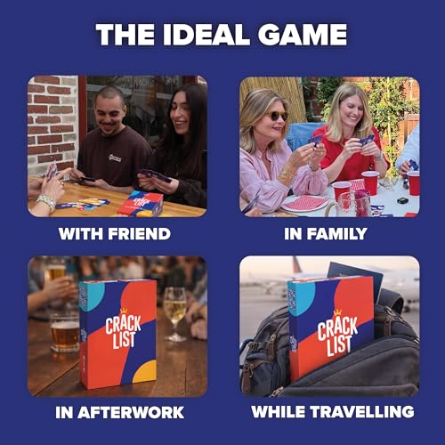 Image of CRACK LIST | Fast-Paced Category Card Game for Family, Friends & Parties | Ages 10+ | 2-8 Players | 30-Min Game | Fun Board Game for Kids & Adults | Perfect for Travel, Game Nights & Pre-Drinks