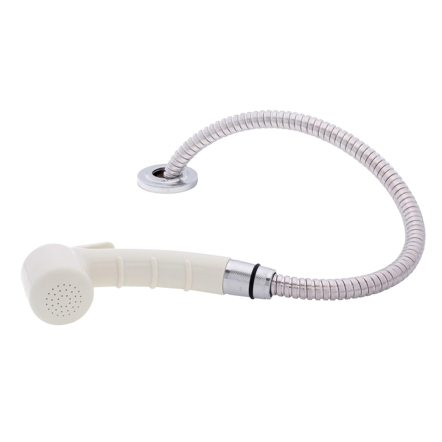 Ambassador Marine Deck-Mount Sprayer- Small Warm White Sprayer (No Eyelet for Hanging), 6' Stainless Steel Hose, Low Profile Holder - 134-0050-WH-W