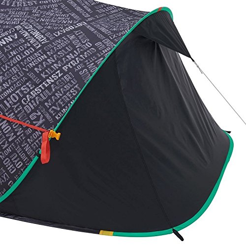Quechua 2 Seconds II Wurfzelt, Neongrn Hellgrau Schwarz bedruckt (Words) :  Amazon.de: Sport & Freizeit