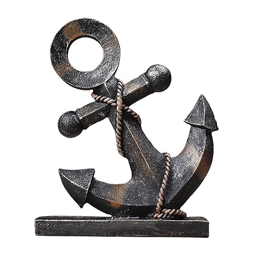 Figura decorativa ancla de resina estilo retro