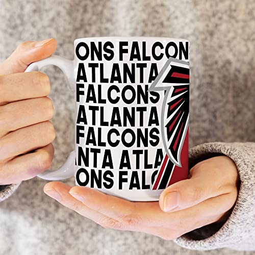 Image of Rico Industries NFL Football Atlanta Falcons 15 oz White Ceramic Mug