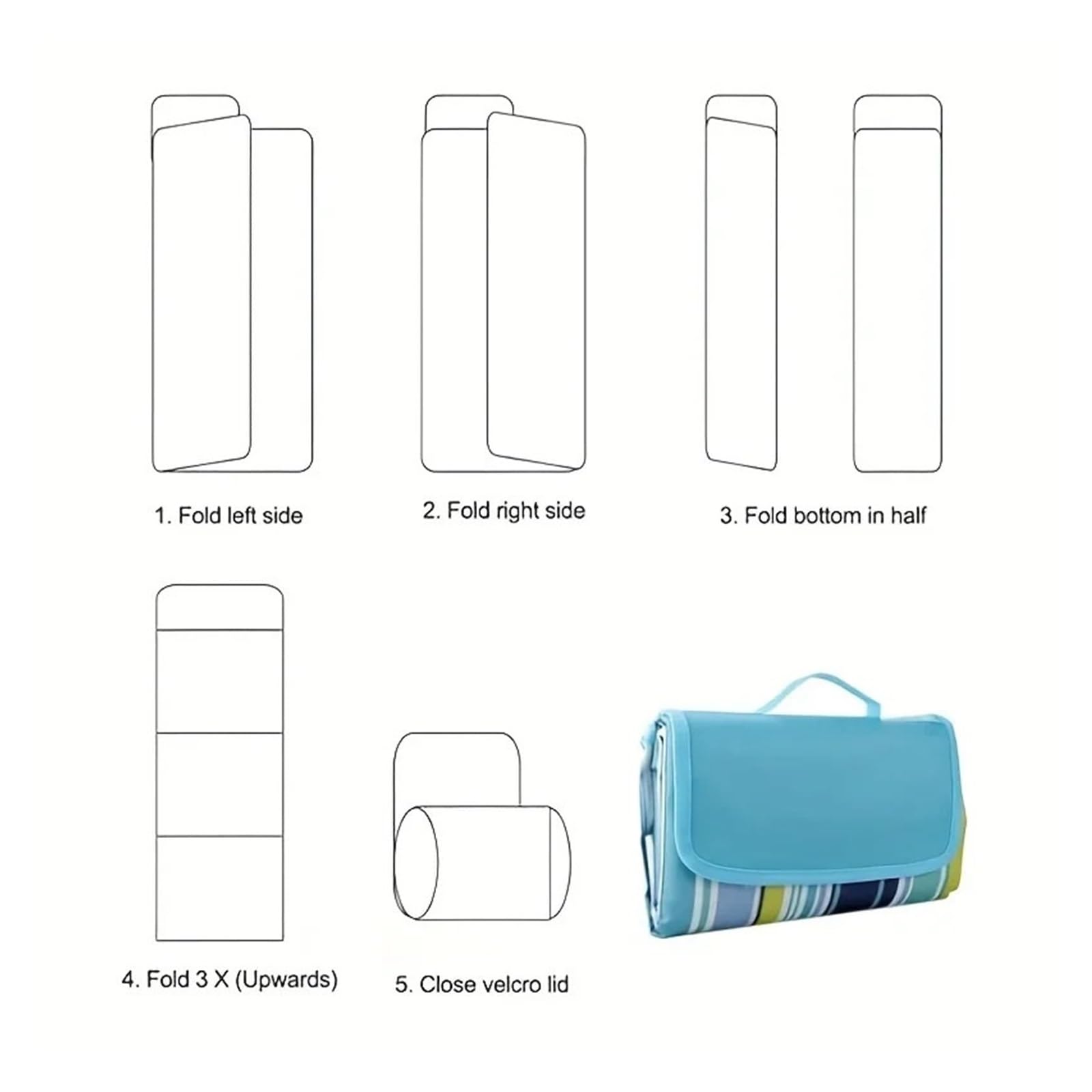 Generico Tappetino da campeggio impermeabile for esterni Coperta spiaggia portatile a prova di sabbia Tappetini pieghevoli compatibili for picnic nei parchi(C,150x200cm)