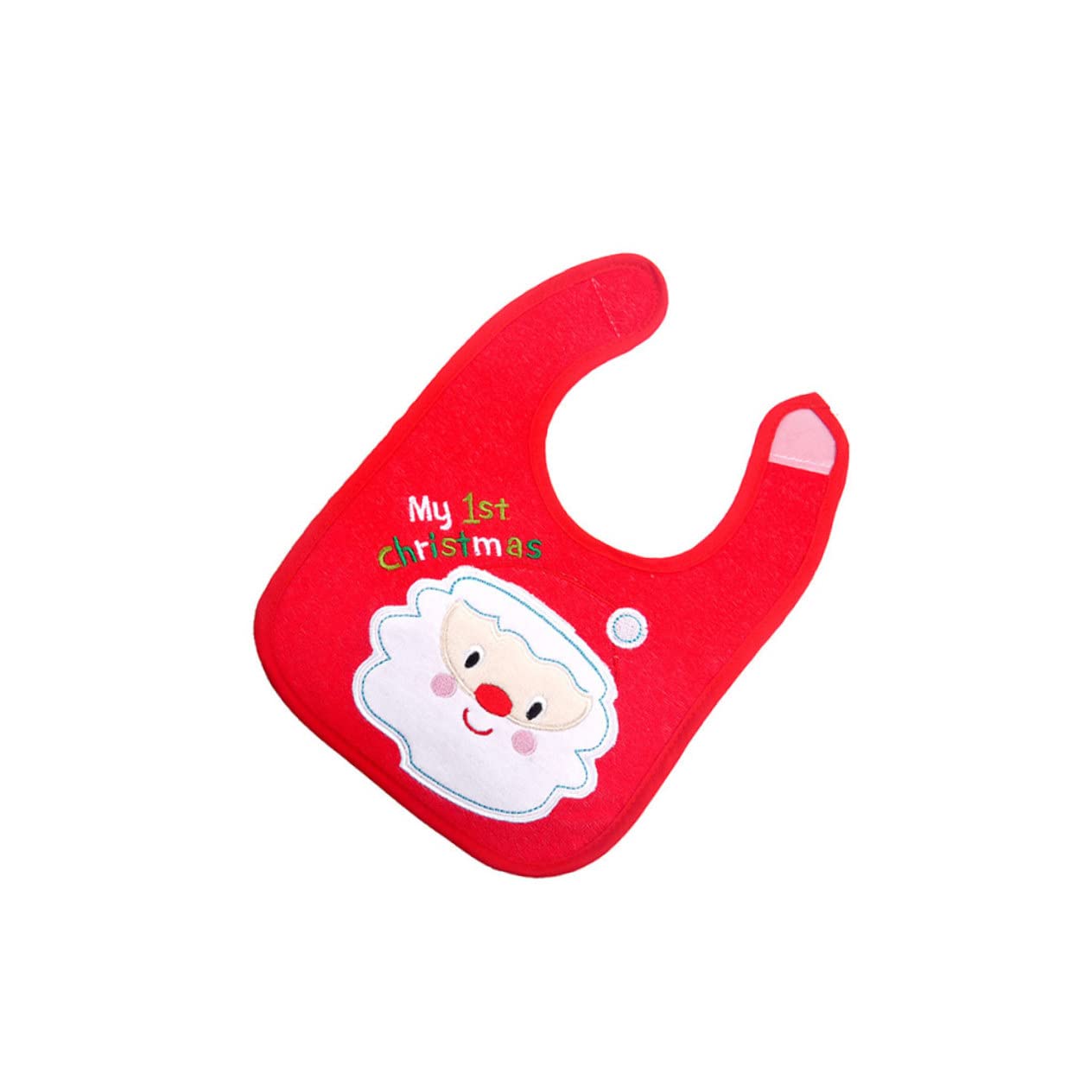 ibasenice 9piezas Baberos De Alimentación Para Bebés Diseño De Santa Claus Impermeables y Bolsillo Para Comida Divertido y Para Navidad