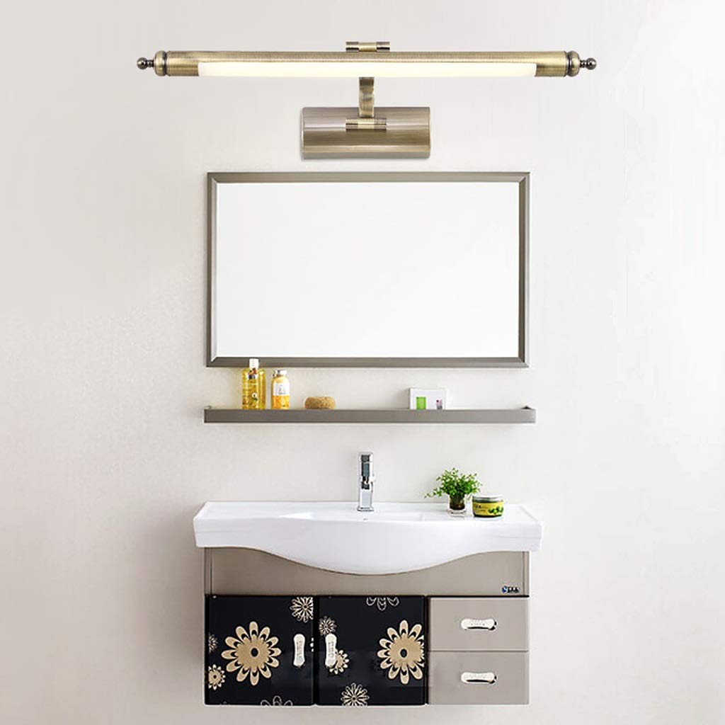 Badspiegellampen Led-Spiegelfrontleuchte Minimalistische Wandleuchte Badezimmer Feuchtigkeitsgeschützte Schrankspiegelleuchte Schminkspiegelleuchte Wasserdichter Edelstahlkörper Kupferwandbel