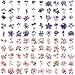 100PCS Cute Flower Transparent Stickers Pack,Aesthetic Pink and Purple Flower Decor for Laptop Gifts for Kids Teens Adults Waterproof Vinyl PET Nature Stickers for Notebook Phone Bike Party Favors