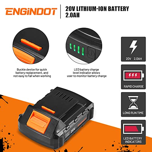 ENGiNDOT 20V 2.0Ah Lithium Ion Replacement Battery #TOP29