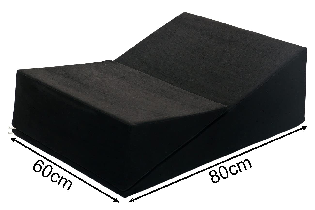 Velinda Fauteuil Chaise Longue canapé Intime Relaxant Plaint de Forme Triangulaire (Couleur: Noir)