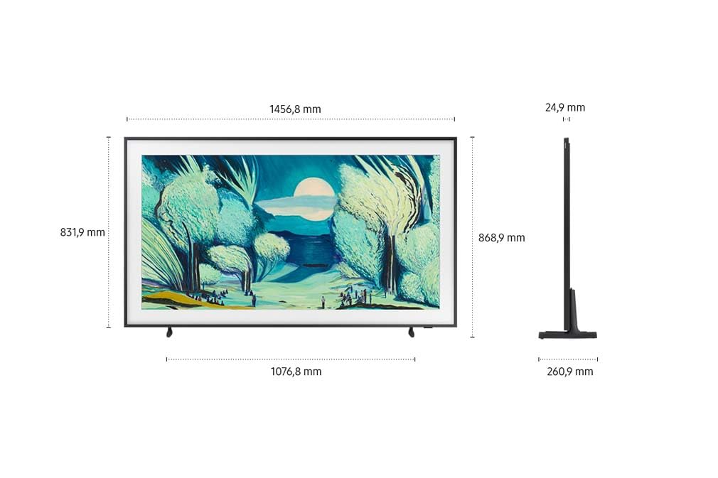 Samsung The Frame LS03F 4K QLED 65 Zoll (163 cm) UHD Fernseher, Frame Design, NQ4 AI Gen2 Prozessor, Art Mode, Artful Picture Quality, One Connect Kabel, Smart TV, 2025