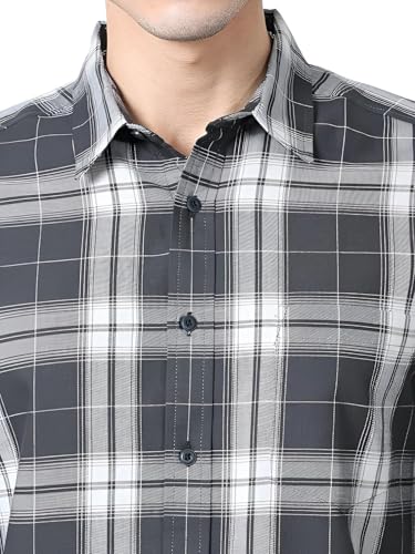 Image of GLORYBOYZ Men's Full Sleeve Checkered Casual Cotton Shirt S-2XL
