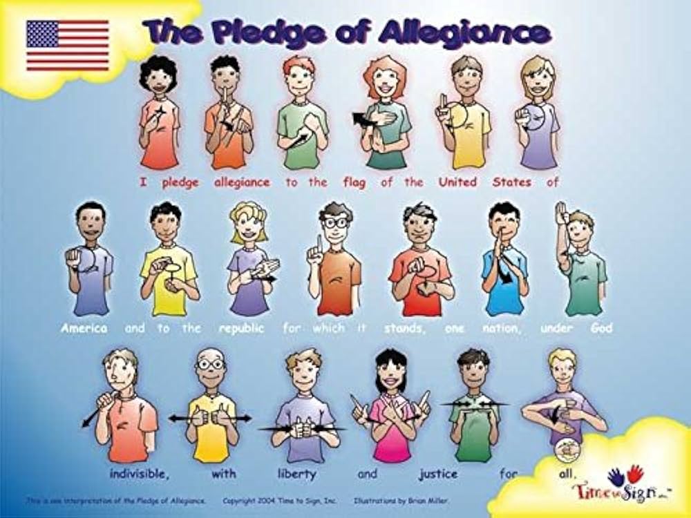 Harris Communications N386 Pledge of Allegiance 18 x 24 Sign