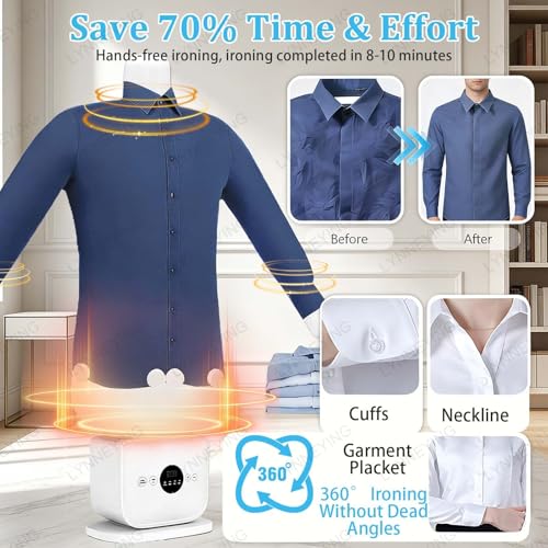 Image of 2026 Upgraded Inflatable Ironing Machin-e, Touch Type Humanoid Automatic Iron-ing Machine, Smart Garment Steamers, 360 Without Blind Spots Drying /Ir-oning Ma-chine(B)