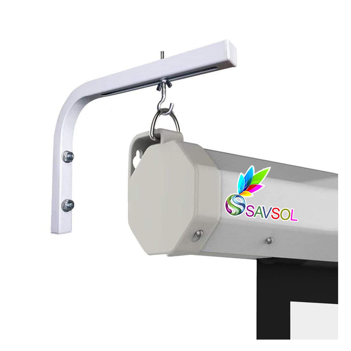 SAVSOLUniversal Adjustable Projector Screen L Shapes Wall Hanger - 10 Inch Comes with Hook and Screws for 4K 8K 3D Ultra 4K Projector