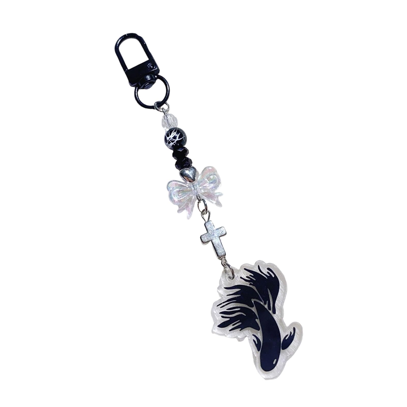 JAMNGHB Lucky Carp Rings Sturdy Alloy Acrylic Charm Decoration For Backpack Purse Zipper Modern Chinese Styles