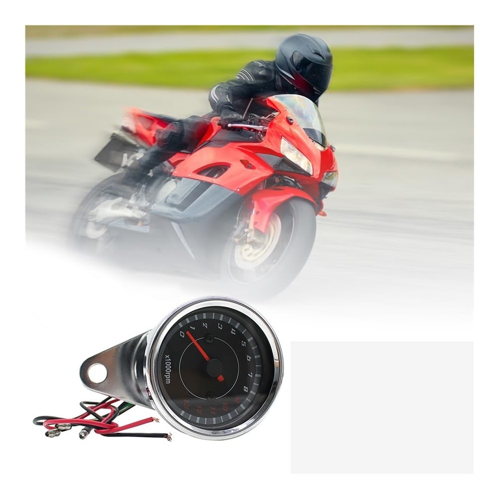 Velocímetro digital Tacómetro Universal Para Motocicleta DC 12V, Analógico Retroiluminado Azul De 1000RPM, Electrónico, Velocímetro