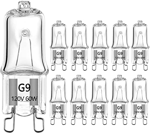 Image of G9 Halogen Bulb 60W JCD 120 Volt T4 JD Type Dimmable Halogen House Hold Light Bulb Crystal Clear Lense Hanging Pendant Accent Type Spot Down Lamp Chandelier Sconce Fixture (Pack of 20 Pcs)