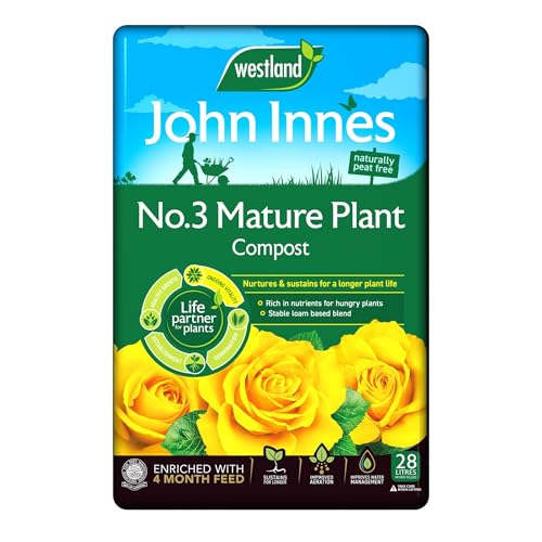 28L John Innes No.3 Mature Plant Compost Nutrient Rich Soil Mix for Strong Root Development Ideal for Potting Mature Plants Shrubs & Trees Traditional Loam Based Formula