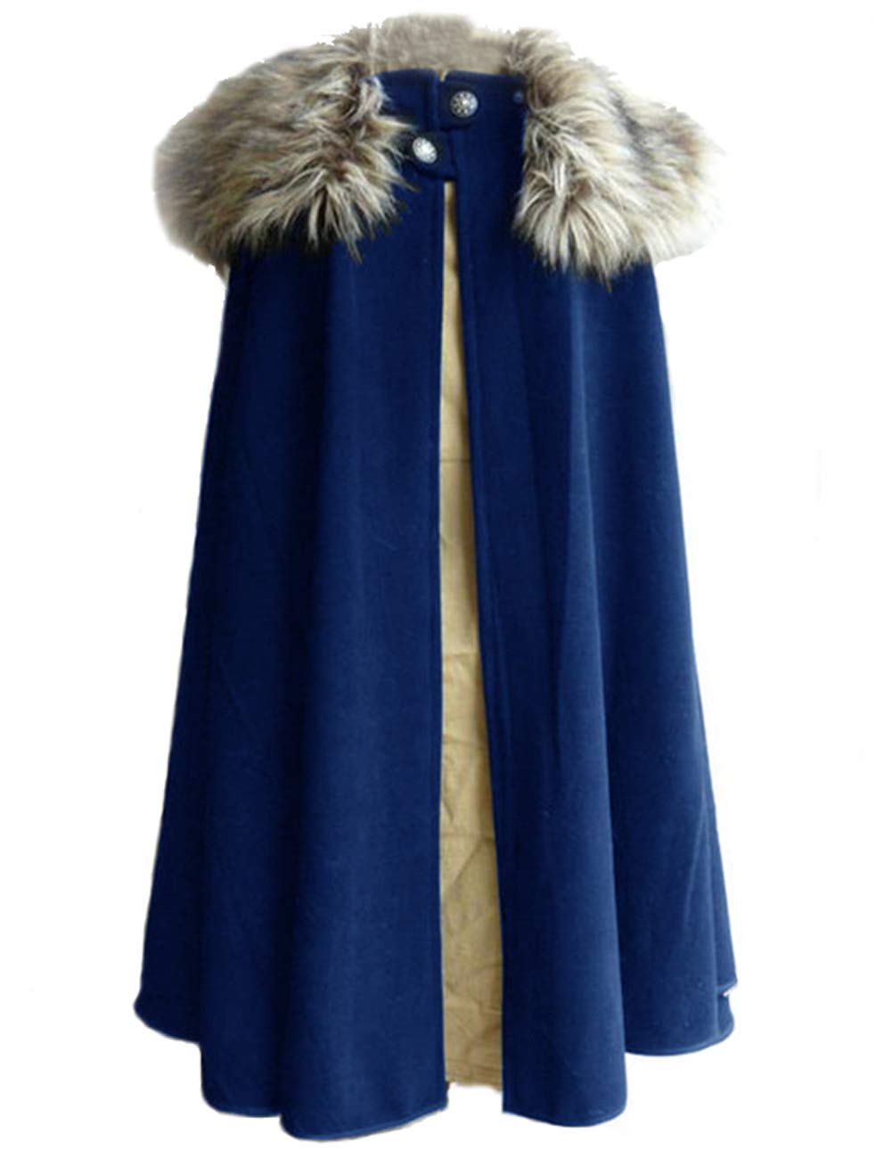 Buy Men's Victorian steampunk cape woollen cloth Cloak medieval Lord