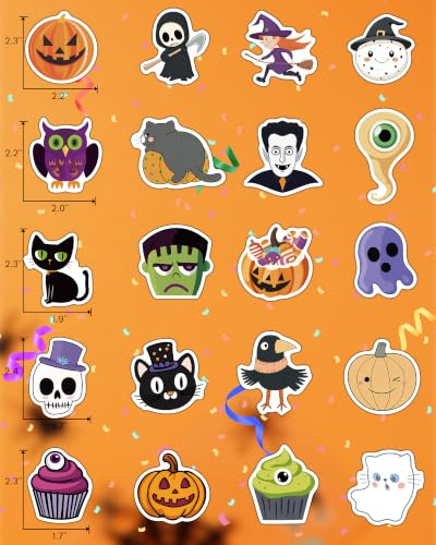 300 PCS Halloween Pumpkin Stickers,Waterproof Vinyl Water Bottle Stickers - image 6
