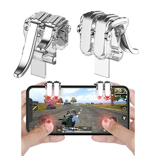 GuangTouL Mobile Game Controller, Aim Triggers and Sensitive Shoot Joysticks for PUBG/Rules of Survival/Knives Out Fits iOS and Android All Models Cellphone