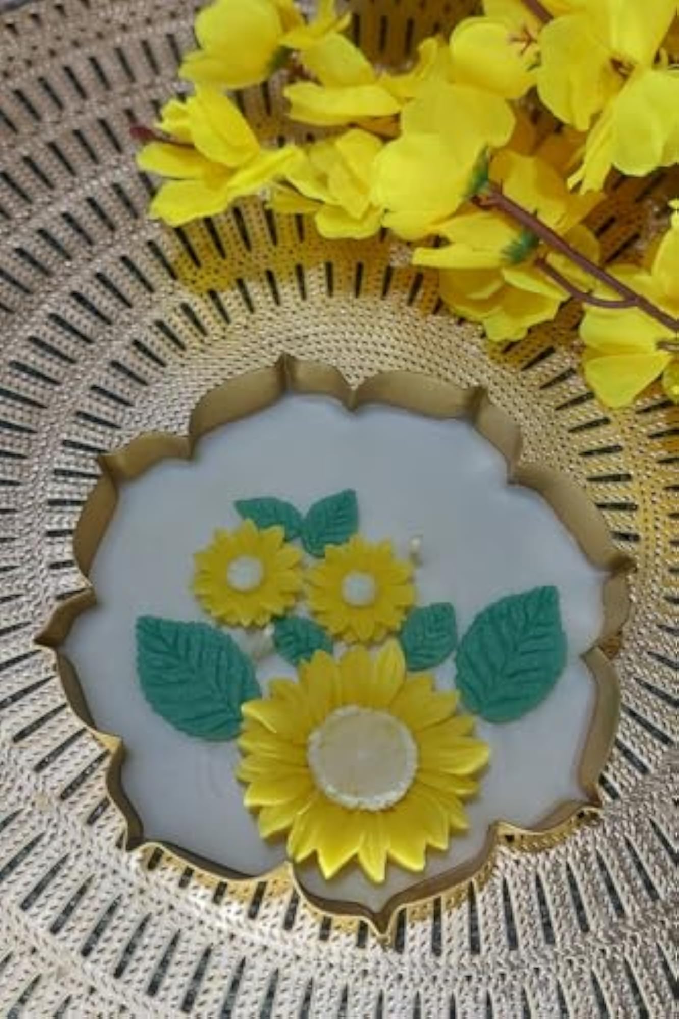 Sunflower Blossom Scented Candle for Gifting and Home Decor