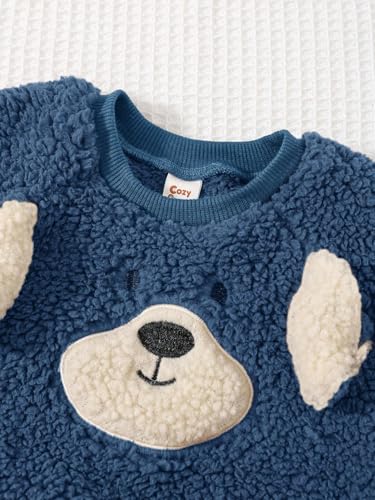 CUTIECRAZE Cuticraze Sweatshirt for Kids || Sweatshirt for Boy (Kids-05-Blue-(18-24M)) - Image 4 thumbnail