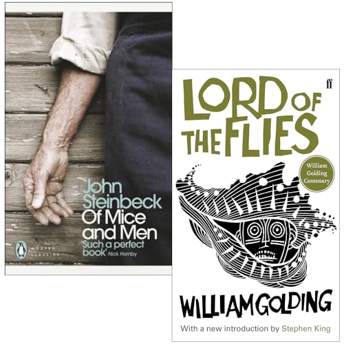 Of Mice and Men By Mr John Steinbeck & Lord of the Flies By William Golding 2 Books Collection Set